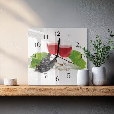 Glas vægur Druer til vin