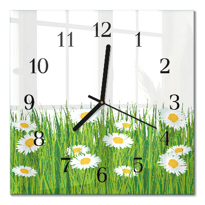 Firkantet glas vægur Daisy