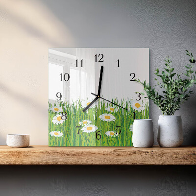 Firkantet glas vægur Daisy