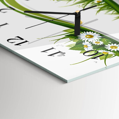 Firkantet glas vægur Daisy