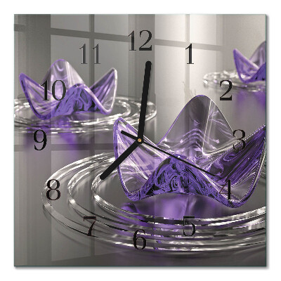 Glas vægur Glasblomster