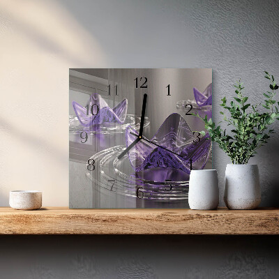 Glas vægur Glasblomster