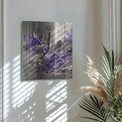 Glas vægur Glasblomster