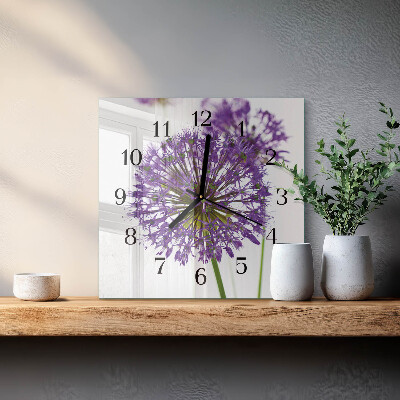 Glas vægur Blomst