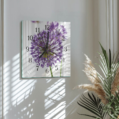 Glas vægur Blomst