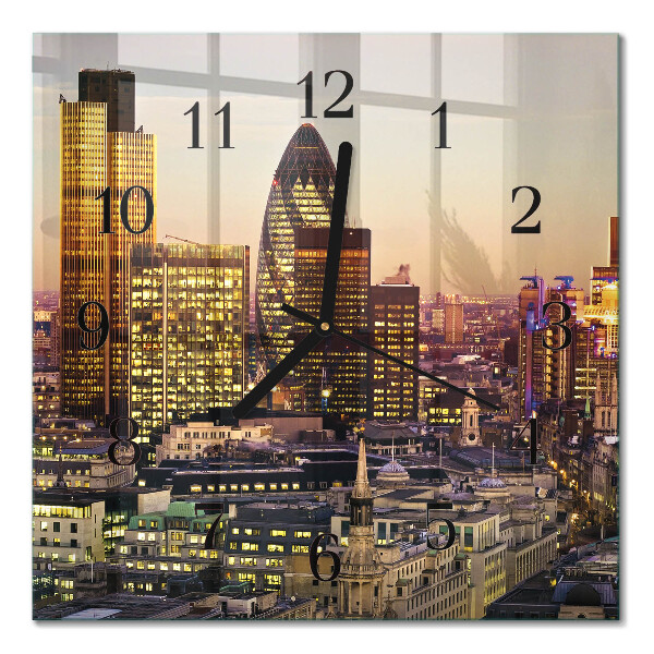Firkantet glas vægur London