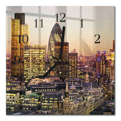 Firkantet glas vægur London