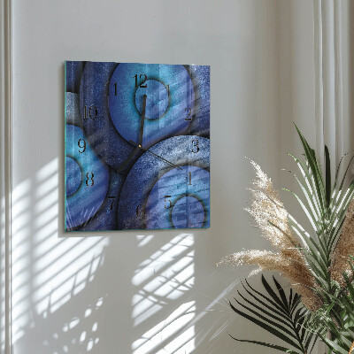 Firkantet glas vægur Hjulenes kunst