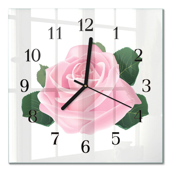Glas vægur Rose