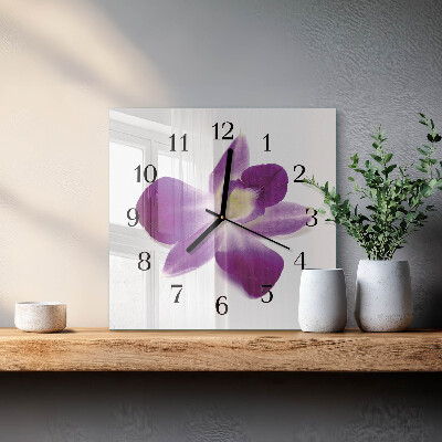 Glas vægur Orkidéblomst