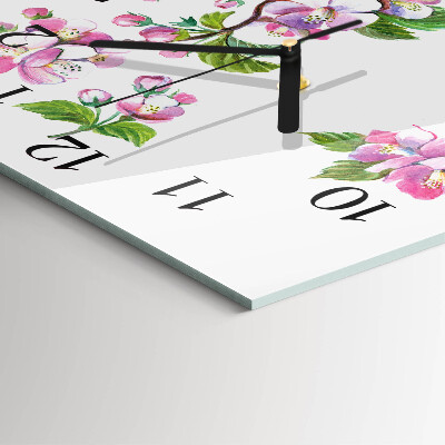 Glas vægur Blomster