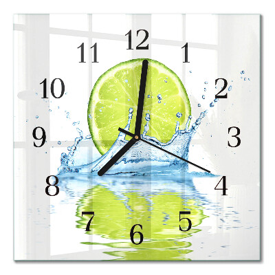 Glas vægur Vand med lime