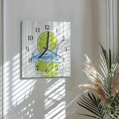 Glas vægur Vand med lime