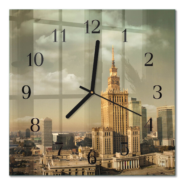 Firkantet glas vægur Warszawa