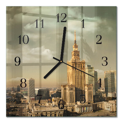 Firkantet glas vægur Warszawa