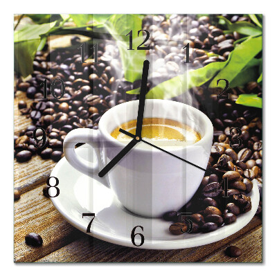 Glas vægur En kop kaffe