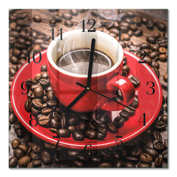 Glas vægur En kop kaffe