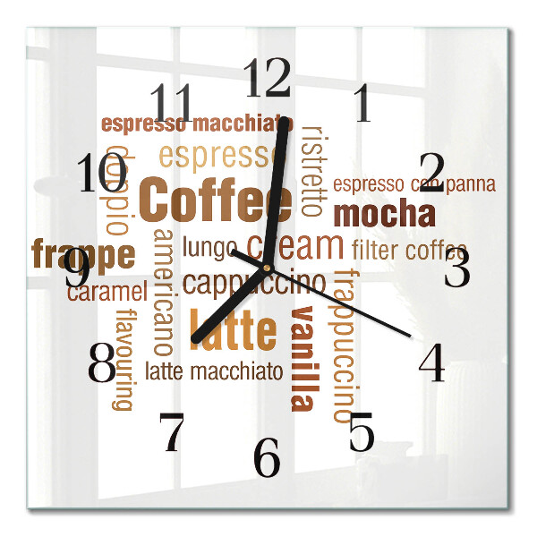 Glas vægur Kaffe