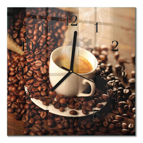 Glas vægur En kop kaffe
