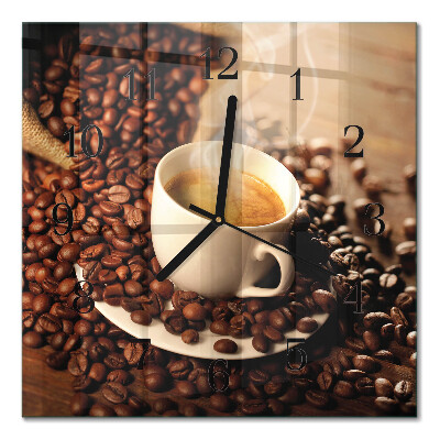 Glas vægur En kop kaffe