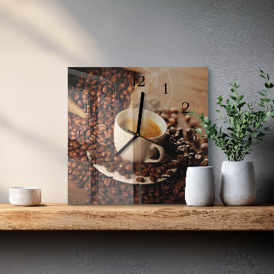 Glas vægur En kop kaffe