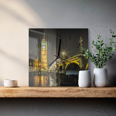 Firkantet glas vægur London