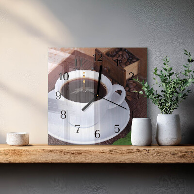 Glas vægur Kaffe