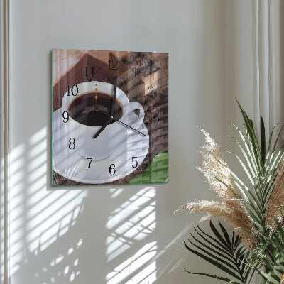 Glas vægur Kaffe