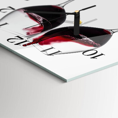 Firkantet glas vægur Vin