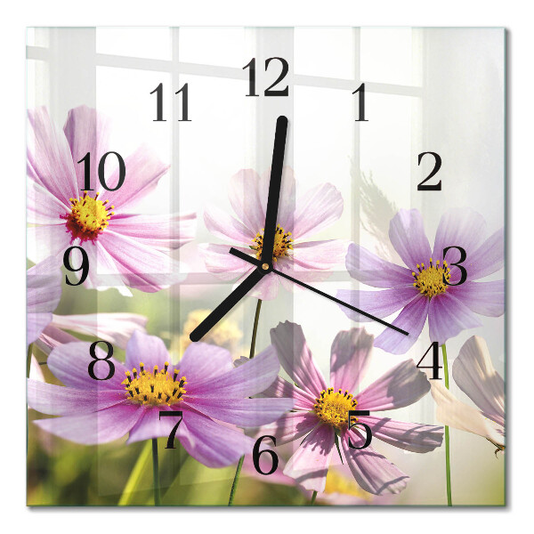 Glas vægur Blomster
