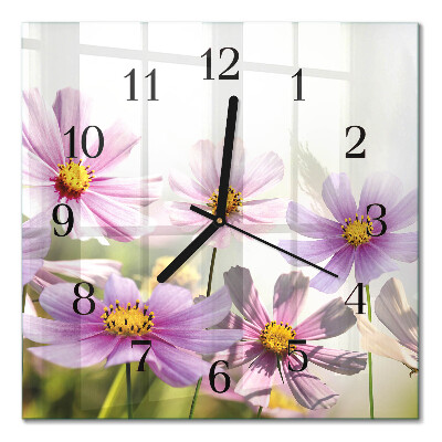 Glas vægur Blomster