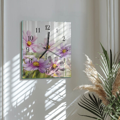 Glas vægur Blomster