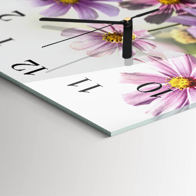 Glas vægur Blomster