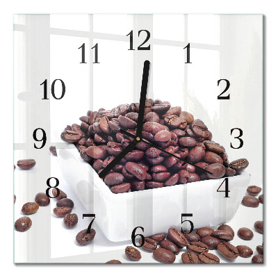 Glas vægur Kaffebønner