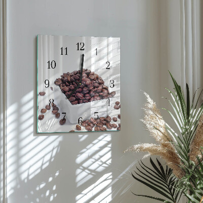 Glas vægur Kaffebønner