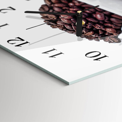 Glas vægur Kaffebønner