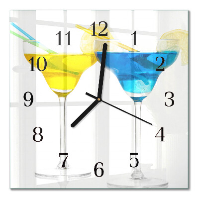Firkantet glas vægur Cocktail