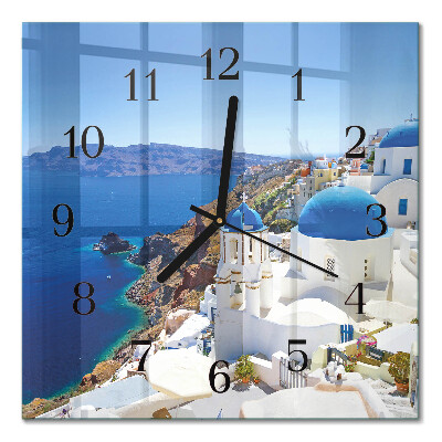 Glas vægur Santorini