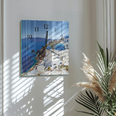 Glas vægur Santorini