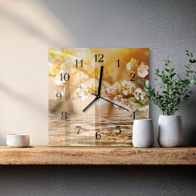 Glas vægur Blomster