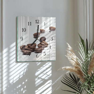Glas vægur Kaffebønner