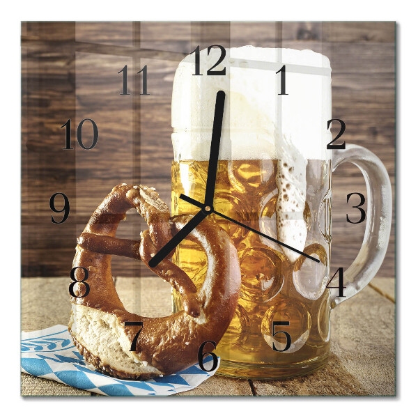 Glas vægur Pretzel med øl