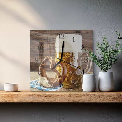Glas vægur Pretzel med øl
