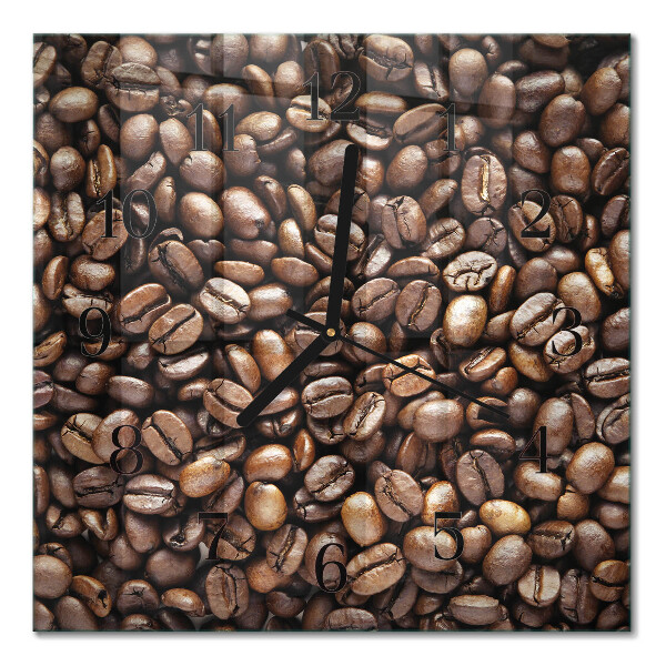 Glas vægur Kaffebønner