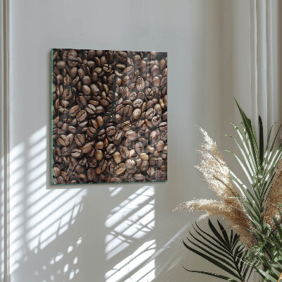 Glas vægur Kaffebønner