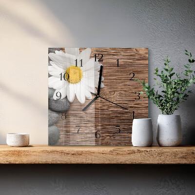 Firkantet glas vægur Daisy