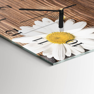 Firkantet glas vægur Daisy
