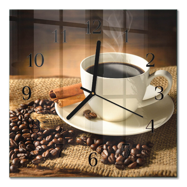 Glas vægur Kaffe
