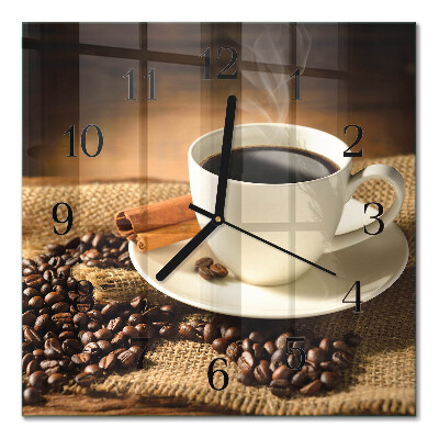 Glas vægur Kaffe