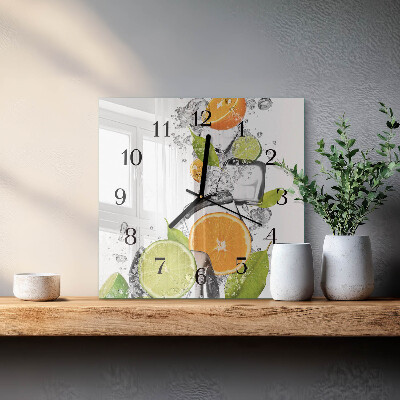Glas vægur Citrusfrugter